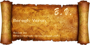 Beregh Veron névjegykártya